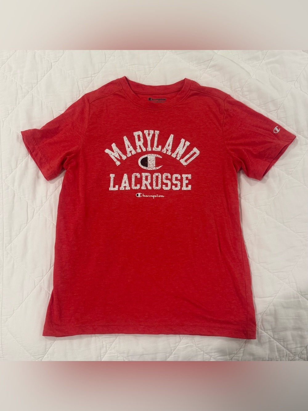 Champion Red Maryland Lacrosse Short Sleeve Tee
